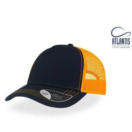 Καπέλο πεντάφυλλο (Atl Rapper Canvas) navy-κίτρινο